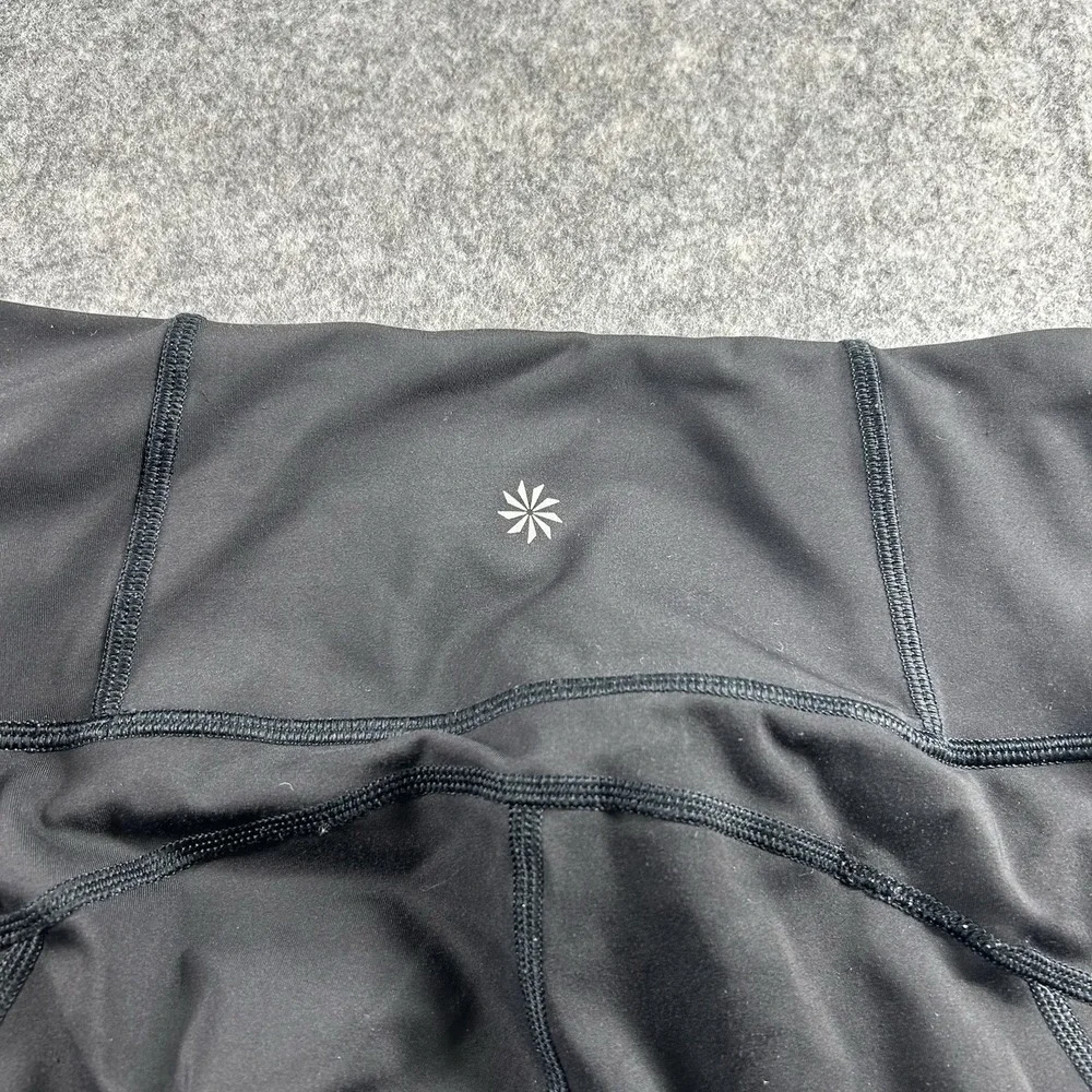 ATHLETA Rainier 7/8 Tight Women's XS Workout Run Winter Black Pockets - Picture 9 of 10